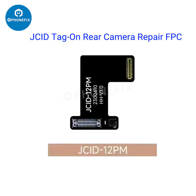JCID-Caméra arrière avec câble flexible FPC, caméra grand angle, radar, lecture et écriture, réparation pour iPhone 12, 13, 14, pas de soudure, étiquette