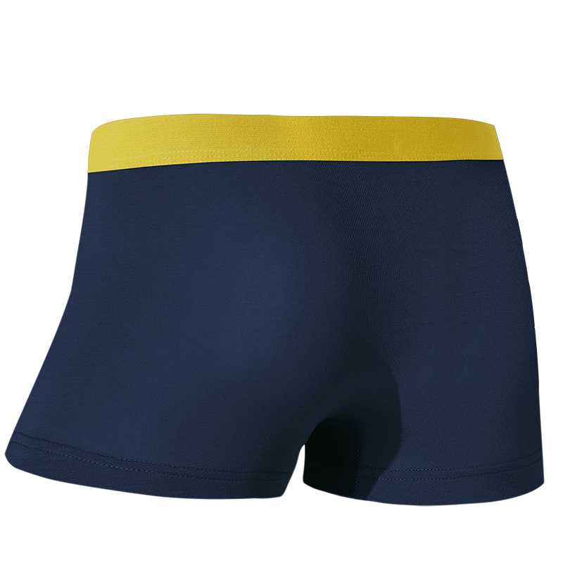 4PCS men's underwear comfortable breathable men's boxer briefs trend men's solid color casual underwear
