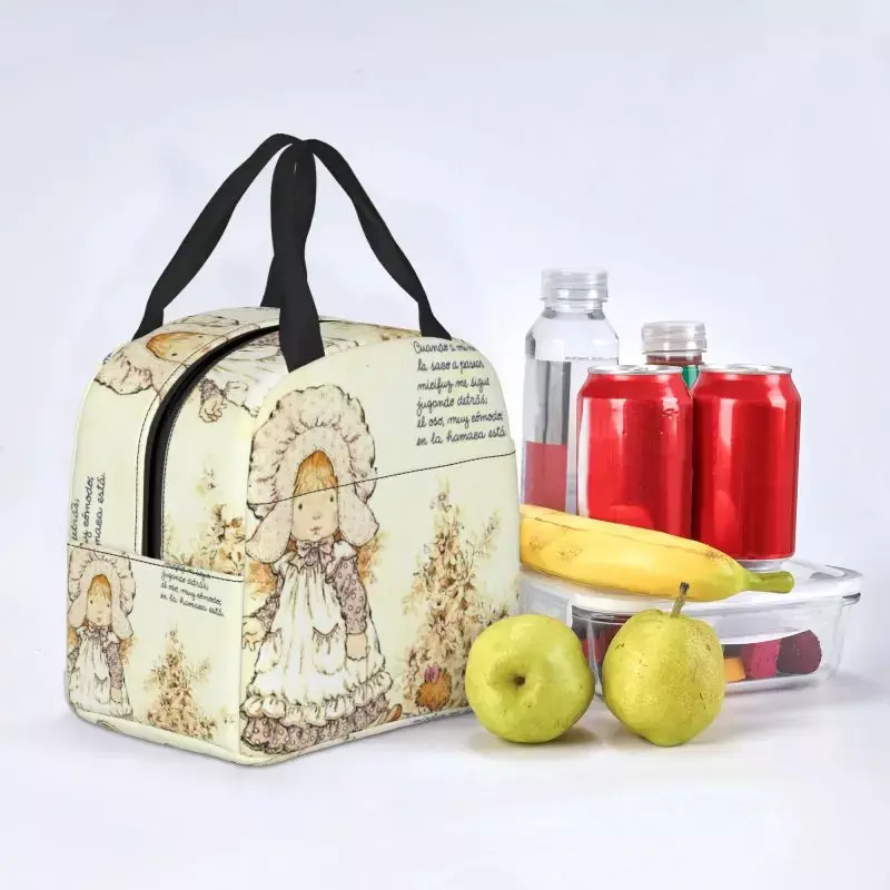 Custom Cartoon Sarah Kay Lunch Bag Women Girl Cooler scatole per il pranzo isolate termicamente per bambini in età scolare