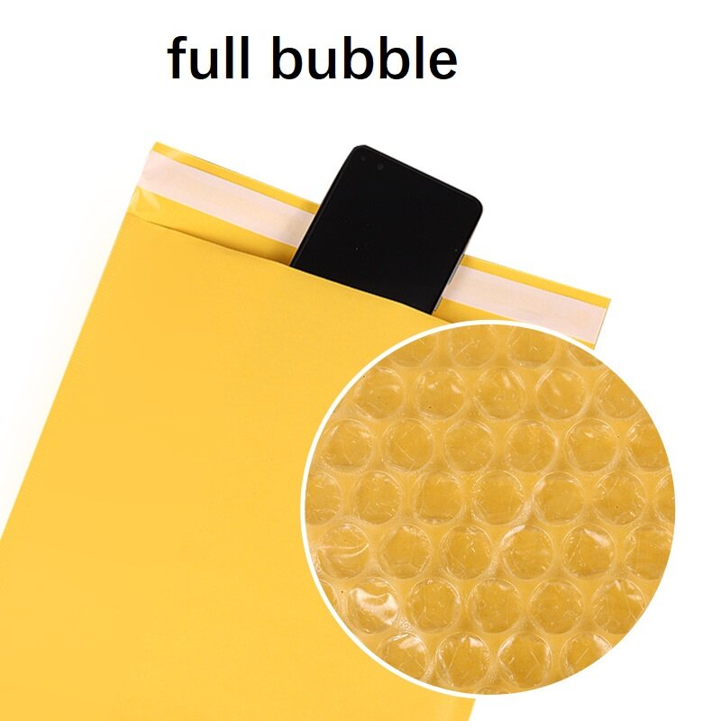 ซองบับเบิ้ลสีเหลือง10ชิ้น/แพ็คขนาด35x45ซม. สำหรับธุรกิจขนาดเล็กจัดส่งกระเป๋าใส่ของบับเบิ้ลเมล
