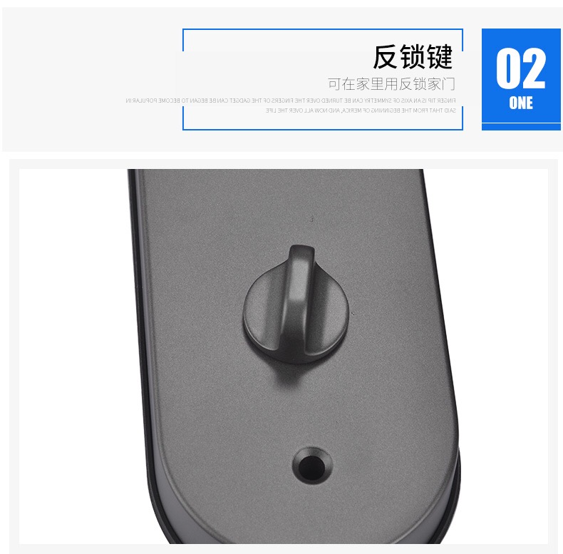 Inteligente eletrônico Digital Door Lock, controle do telefone, Fechadura de impressão digital, Design moderno