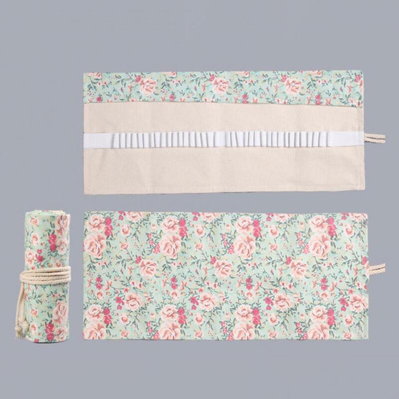 Stationery Pouch  Useful 12/24/36/48/72 Holes Roll Up Pen Curtain Stationery Pouch  Reusable Pen Curtain