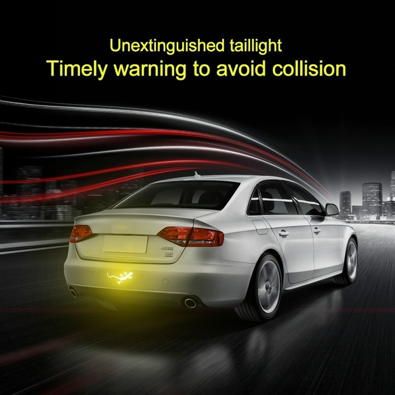 2 pezzi adesivo riflettente per Auto segnale di avvertimento di sicurezza Auto accessori esterni Auto guida notturna avviso geco riflettore di luce di striscia