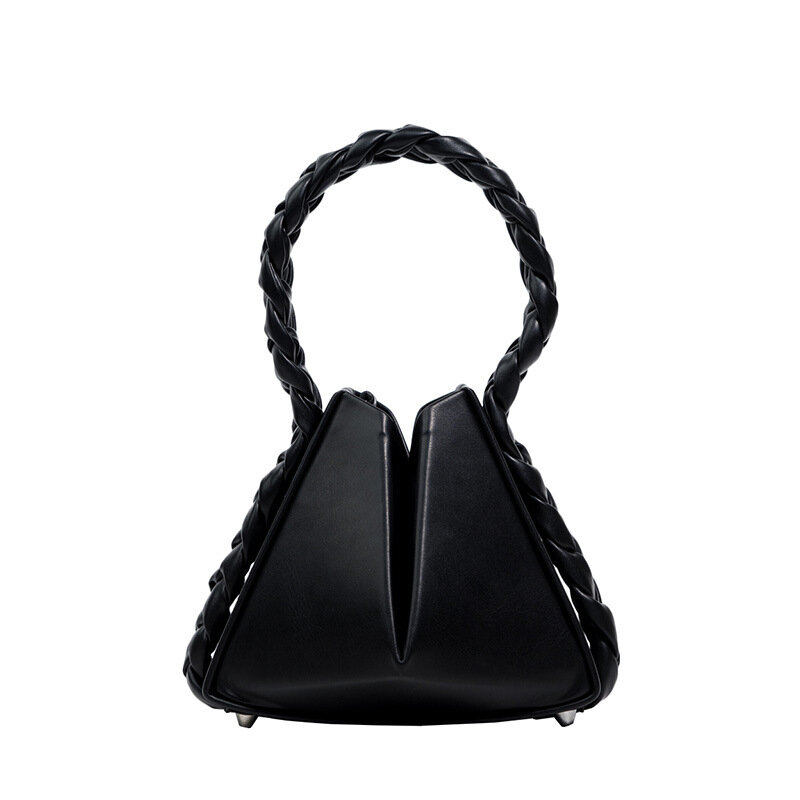 여성용 크로스바디 숄더 핸드백 가방, 화이트 Y2k 맞춤형 단색 스트리트, 불규칙 삼각형 접이식 클러치, 신상