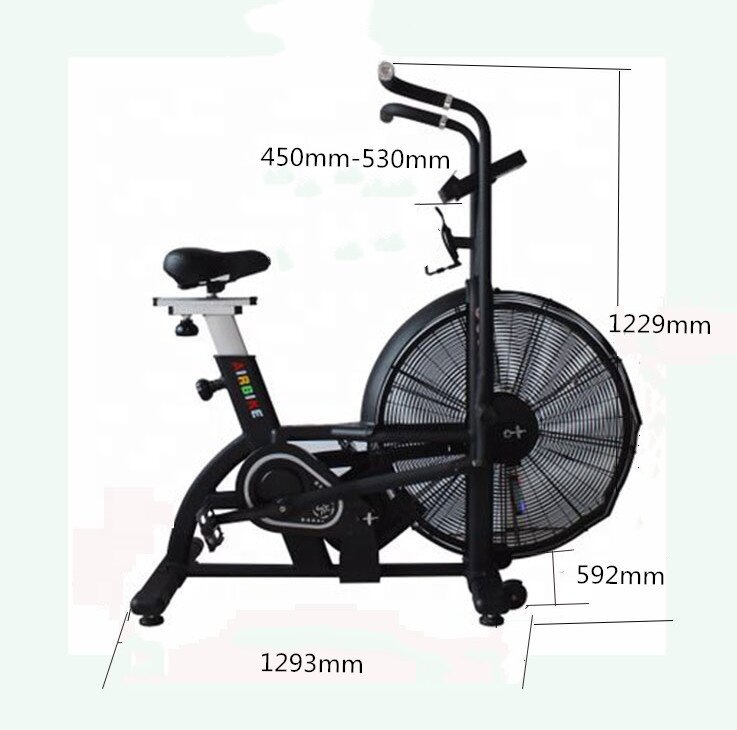 Equipo de ejercicio de ciclo de Gimnasio Profesional, bicicleta de aire de Cardio comercial