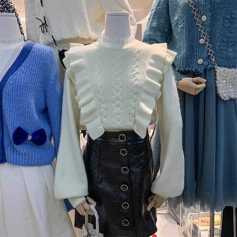 여성용 O넥 스웨터, 올매치 풀오버, 긴팔, 슬림, 탄성, 기본 니트, 부드럽고 따뜻한 상의, G185, 겨울