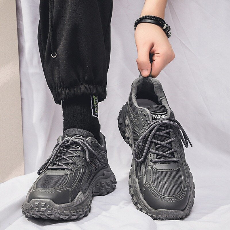 Chunky Sneakers 2024 scarpe Casual di moda di qualità scarpe con plateau traspiranti antiscivolo per uomo scarpe da lavoro sicure all'aperto scarpe da ginnastica