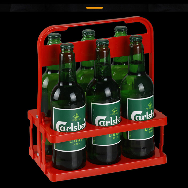 Dobrável Drink Carrier Rack, Bebidas Delivery Holder, Cerveja Carrying Basket, Wine Caddy Stand Organizer, 6 Garrafa