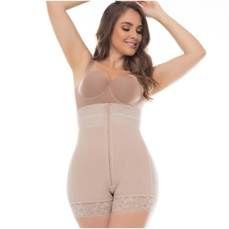 Butt Lifter Tummy Control Mid Thigh Shapewear Shorts Belly Control Hip Lifter with Lace-Like Shorts