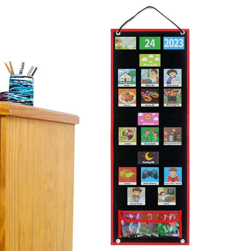 Harmonogram wizualny dla dzieci wykres kalendarza materiały do nauki autyzmu zabawki edukacyjne Montessori wizualne narzędzie behawioralne dla dzieci