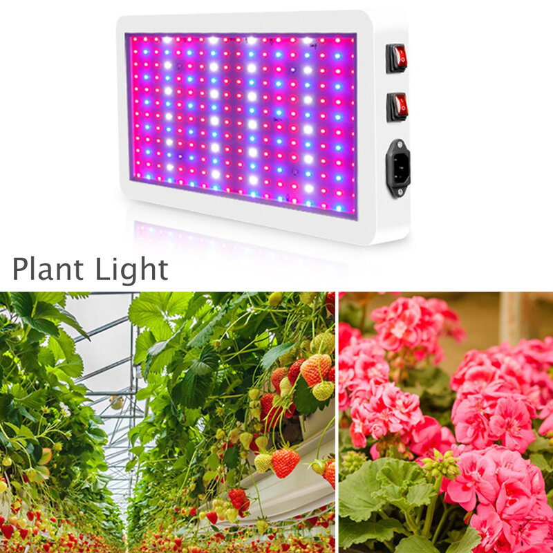 216 LED wachsen Licht Voll spektrum Pflanze wachsen Licht Gemüse Blüte Lampe Zimmer pflanze wachsen Licht Gewächshaus Garten uns/EU-Stecker