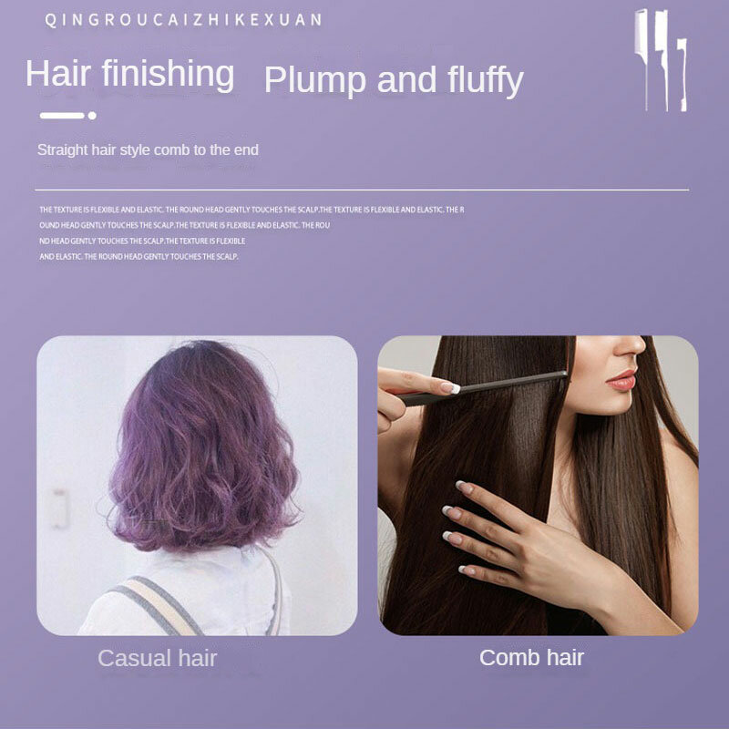 Edge Control Comb para Hair Styling, Escova cozida a óleo, Partition Comb, Acessórios para cabelo, Novo, 3 Pçs/lote