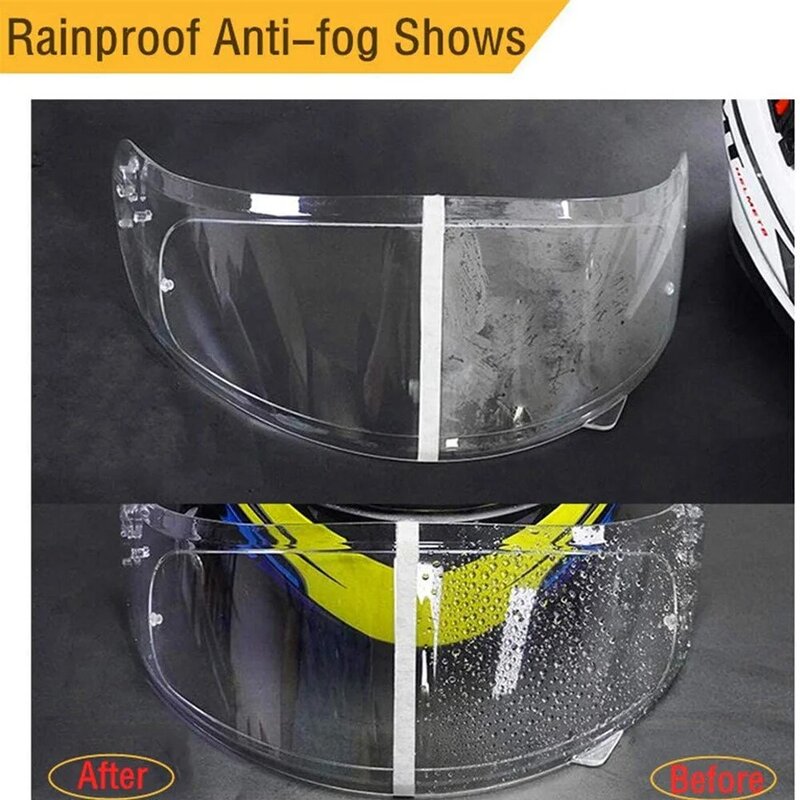 Universal-Motorrad helm Anti-Regen-Anti-Fog-Film Elektroauto Halbhelm Anti-Fog-Linse Patch Zubehör