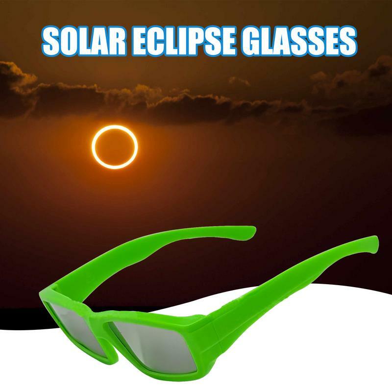 Óculos Eclipse Solar, Tons seguros para visualização direta do sol, Proteja os olhos dos raios nocivos do sol, Óculos de sol