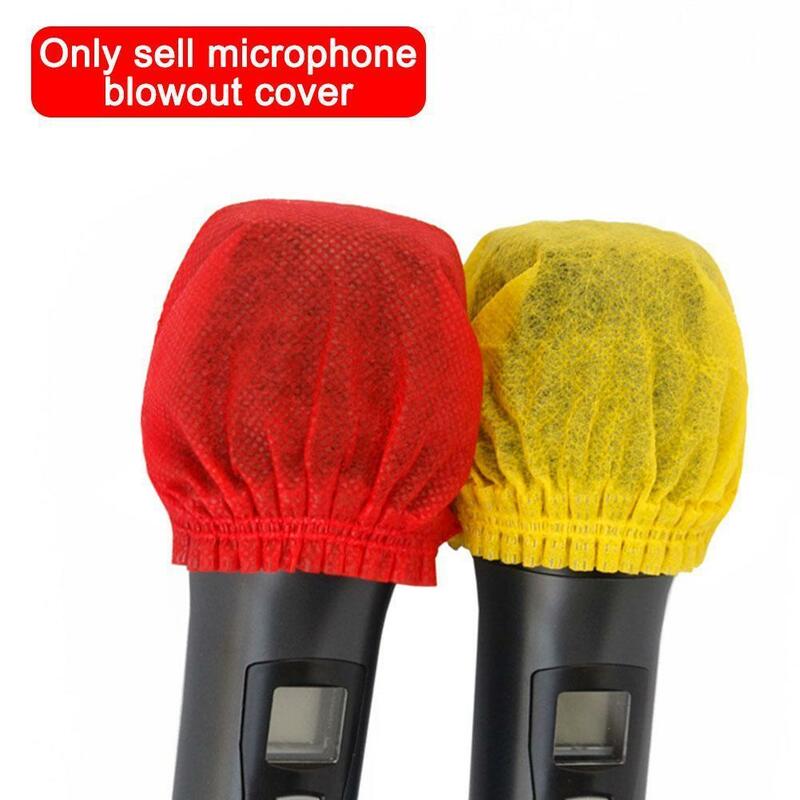 Manicotto per microfono Ultra sottile tessuto Non tessuto usa e getta a forma di U copertura in grano a forma di O manicotto per microfono KTV Anti Spray