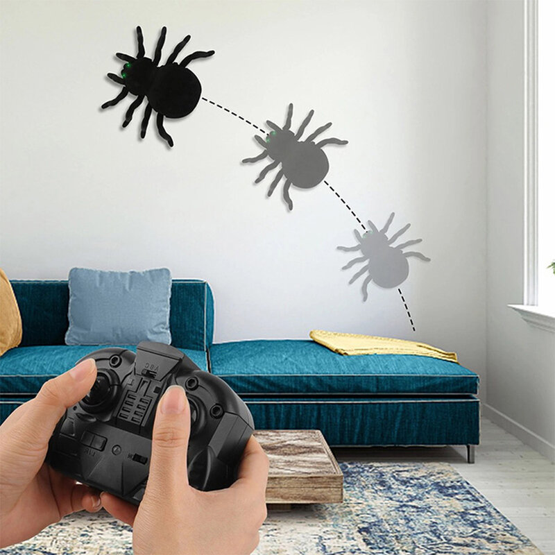 Wspinaczka ścienna pająk zabawki zdalnie sterowane podczerwień RC prezent dla dzieci zwierząt zabawka symulacja futrzany elektroniczny pająk niespodzianka zabawka dla dziecka