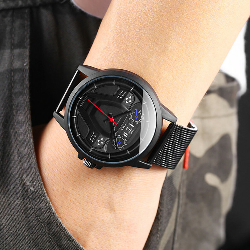 시계 남자 자동 기계 미니멀리스트 손목 시계 스틸 밴드 손목 시계 대형 다이얼 시계 새로운 Часы Мужские
