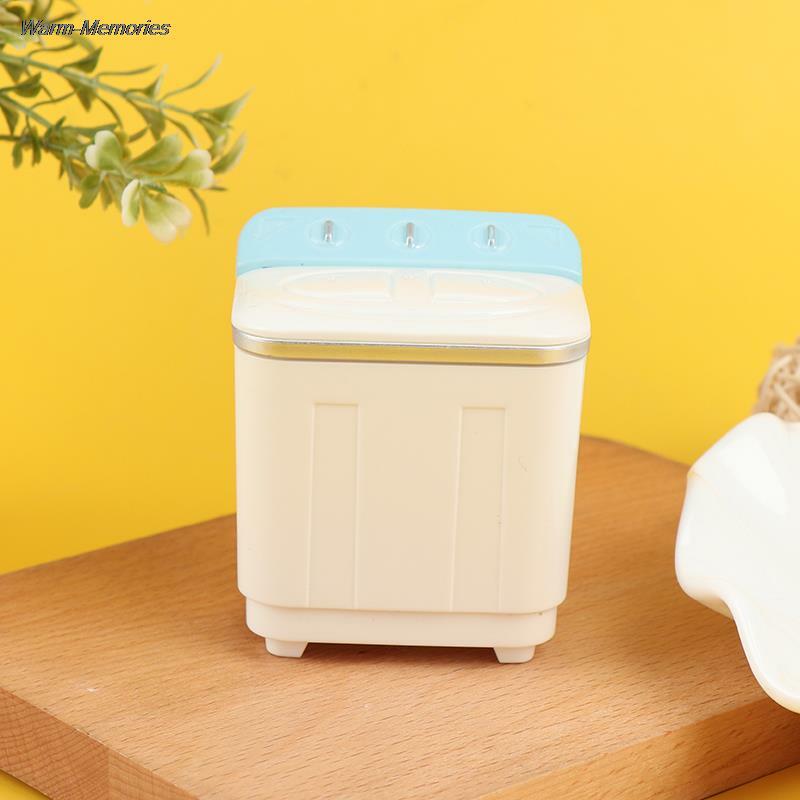 1 Pc 1:12 Dollhouse Miniature Laundry Washing Machine Doll Home Appliance Decor Toy