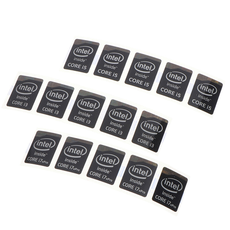 Étiquette autocollante en métal pour ordinateur portable, Celeron Intel, 4e génération, I3, I5, I7, 5styles, variété de choix, originale, 5 pièces