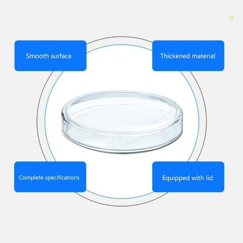 Placas Petri vidrio borosilicato alto para cultivo celular, 10 Uds., 60mm, 75mm, 90mm, 100mm, envío directo