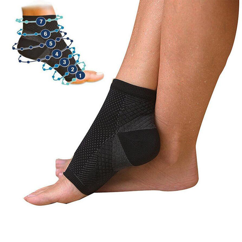 Женские спортивные носки с ангелом для ног с защитой от усталости наружные компрессионные дышащие поддерживающие носки с рукавом для ног н...