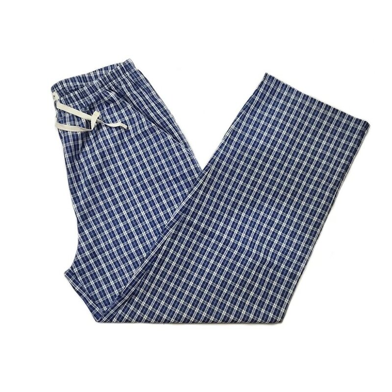 Хлопковая клетчатая весенне-Летняя мужская пижама в стиле унисекс, брюки для сна, Мужская пижама, домашняя одежда
