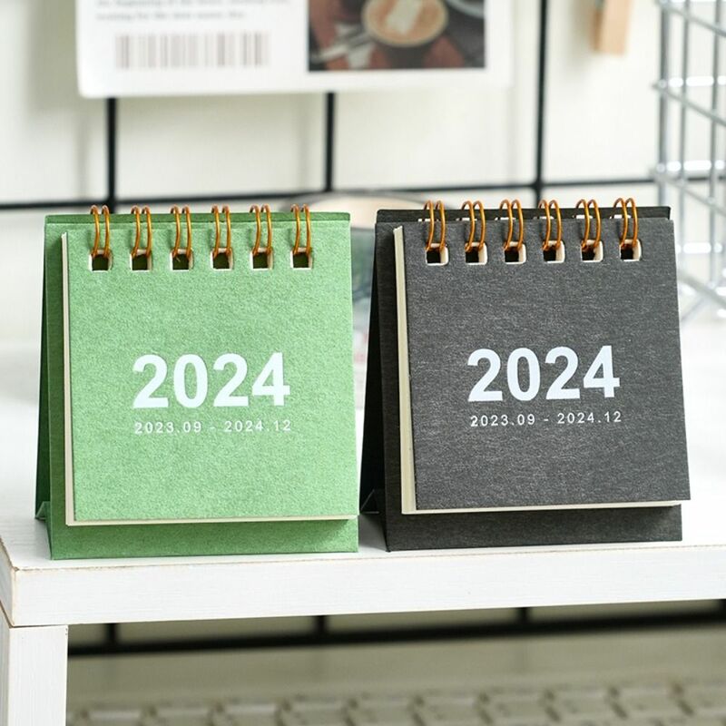 Nieuwe 2024 Desktop Kalender Agenda Organisator Schema Planner Mini Desk Kalender Staande Flip Kalender School Kantoorbenodigdheden