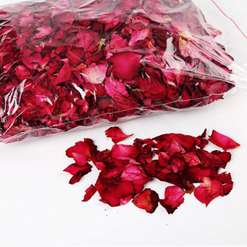 Pétalos de rosa 2022 naturales, fragancia seca, flor de rosa roja Real, decoración de confeti de mesa de fiesta de boda, Biodegradable, gran oferta
