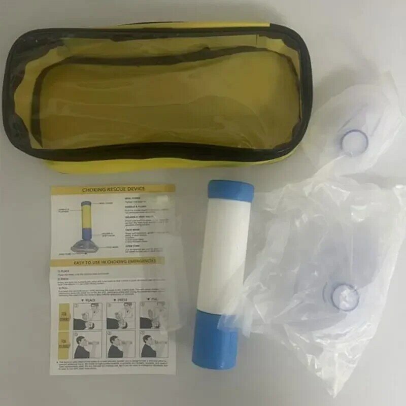 Kit de primeiros socorros portátil para crianças, adultos asfixia, emergência, salva-vidas, sucção vac, dispositivo anti-engasgo
