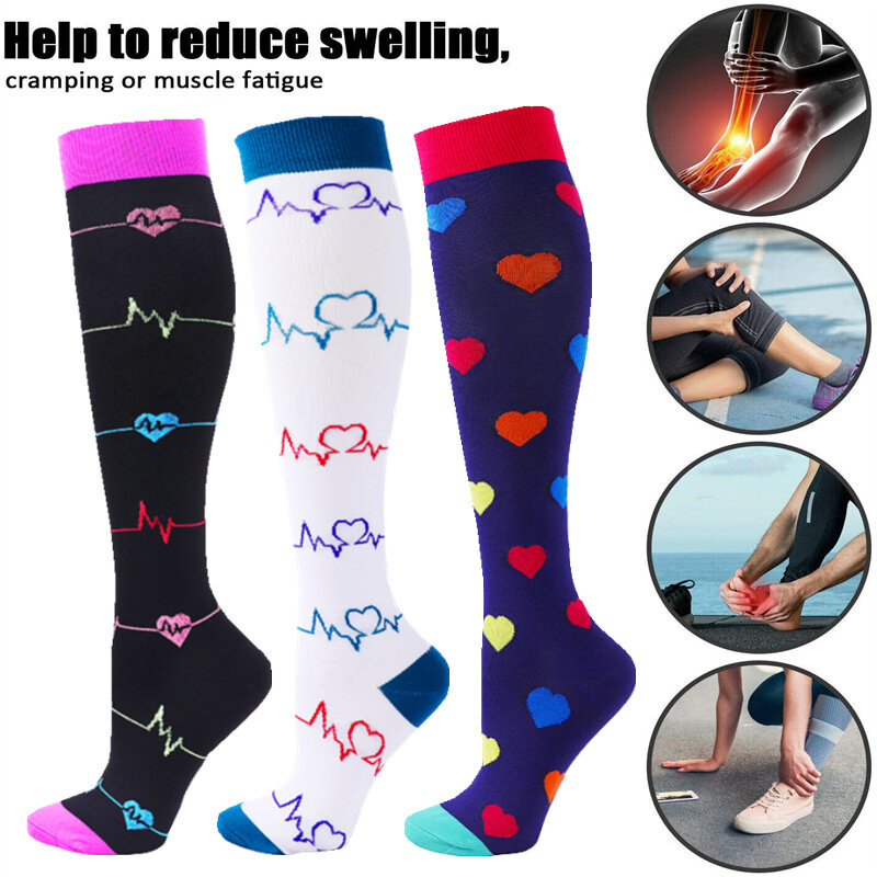 Компрессионные носки для беременных женщин при диабете и варикозном расширения вен для марафона бега и путешествий Спортивные носки компрессионные носки
