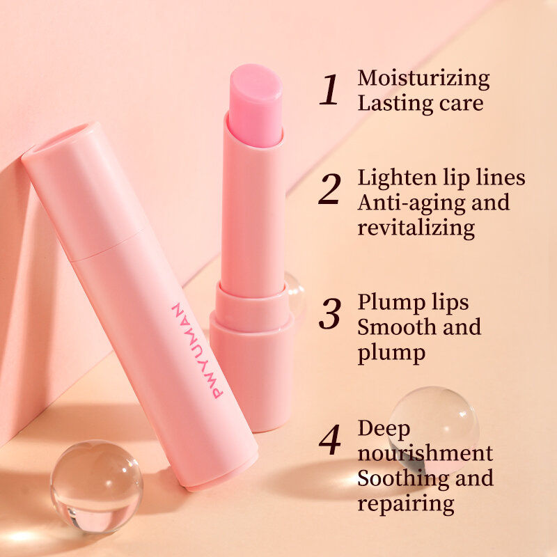 Natural Color Changing Lip Balm, Nourish duradoura, Plumping, Anti-Cracking, Reduzir Lip Lines, Non-Sticky Batom, Anti-Envelhecimento, Lips Care