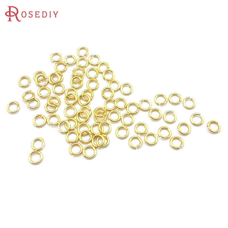3x0.5MM 4x0.7MM 5x0.8MM 6x0.9MM 8x1.2MM 10x1.2MM 18K Gold Color Jump Rings Split Rings Jewelry Making Supplies