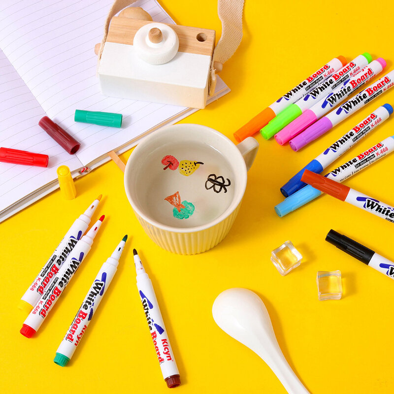 Волшебная ручка для рисования водой, цветная маркерная ручка, плавающая чернильная ручка, акваручки для рисования, Детские Игрушки для раннего развития по методу Монтессори