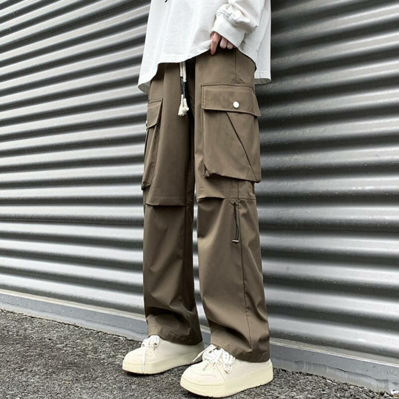 Pantalon cargo à jambes larges pour homme, pantalon multi-poches, style High Street, proximité, Wstring