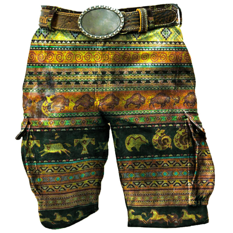 Pantalones cortos vaqueros para hombre, ropa de calle con bolsillos laterales, Vintage, holgados, transparentes, nuevo estilo de verano, 2024