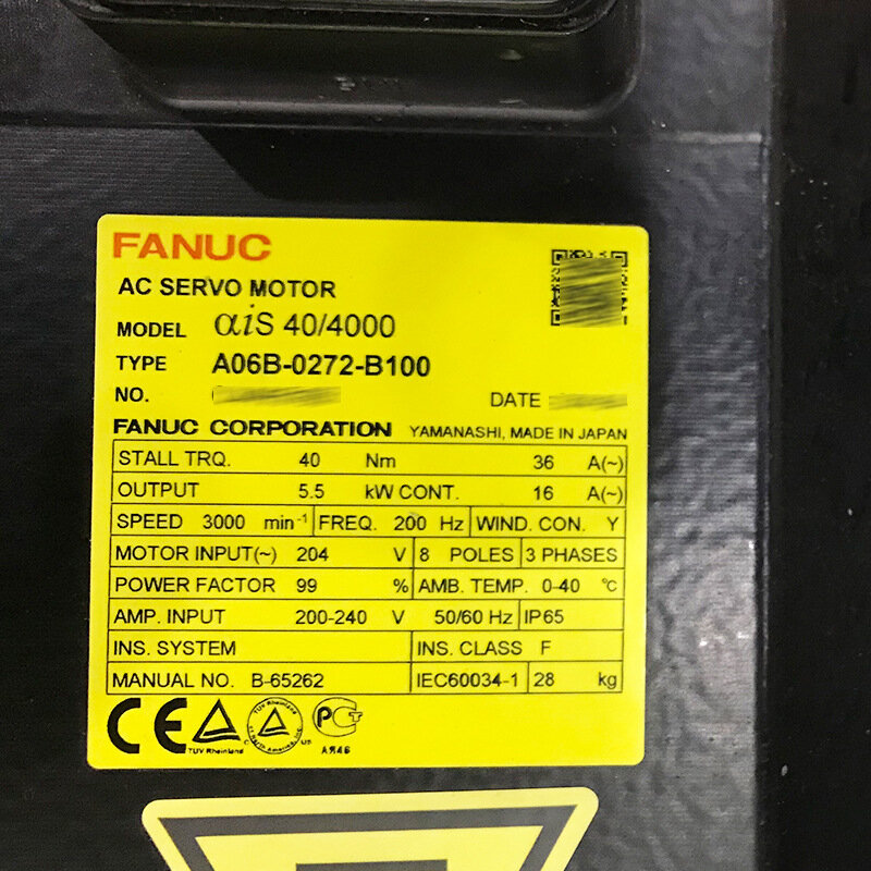 A06B-0272-B100 Fanuc Systems servomotore tset ok