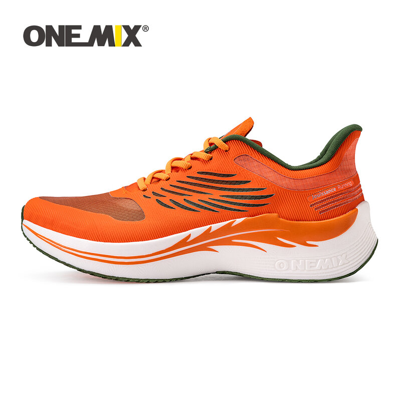 ONEMIX Sepatu Lari Asli Sneakers Kebugaran Jaring Sejuk Maraton Ringan Sepatu Olahraga Luar Ruangan Musim Panas Antiselip