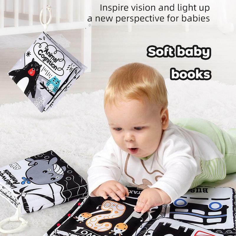 Buku kain lembut dapat dikunyah antiair mata tidak pudar mainan edukasi buku lunak multifungsi alat belajar prasekolah buku kain dengan