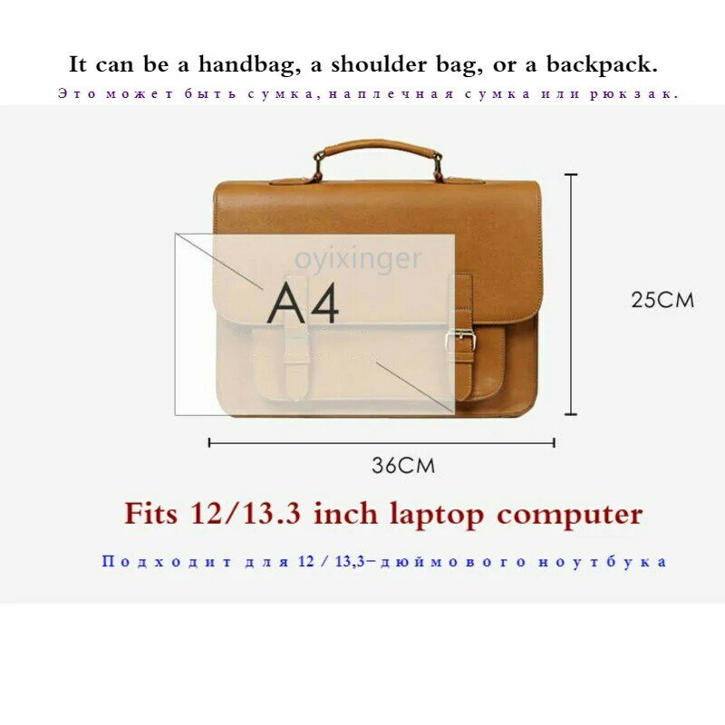 Bolsa de couro britânica para homens e mulheres, maleta de negócios para laptop, bolsa de ombro masculina, sacos textbook, 13.3 ", novo, 2022