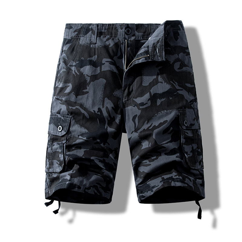 Шорты-карго мужские камуфляжные, Классические повседневные короткие штаны, в стиле хип-хоп, для гольфа, коричневые, в американском стиле, уличная одежда, большие размеры