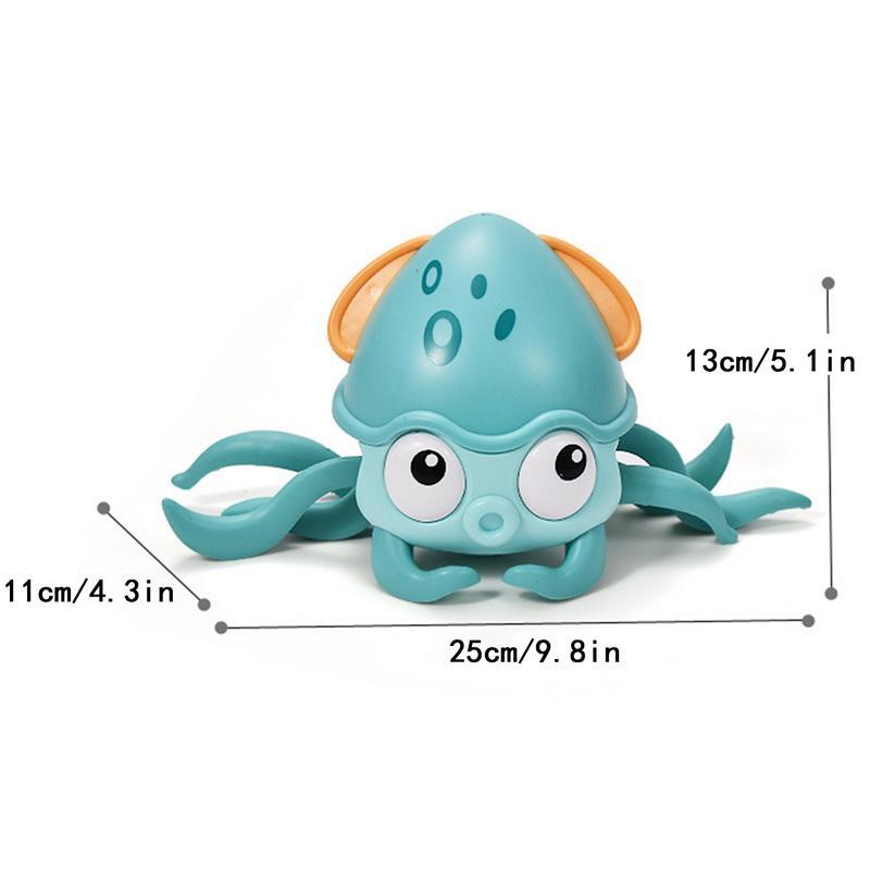 Octopus Bath Toy Octopus Baby Bath Toys Movable Pet Octopus Bathtub Toy With Music And LED Light Crawling Rally Walking Toys
