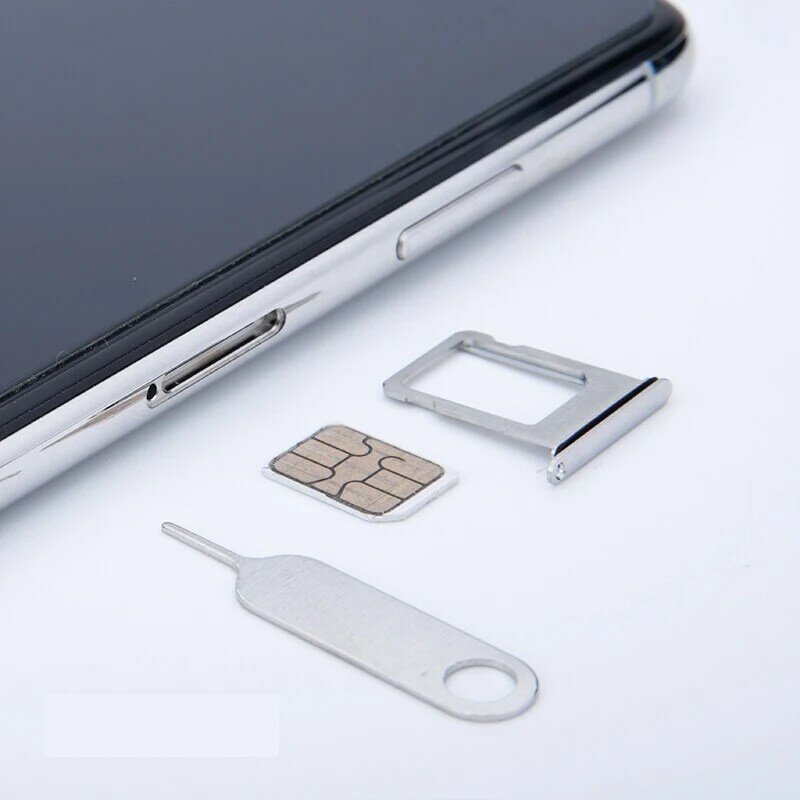 Carte sim à broche ouverte pour iPhone iPad Samsung Huawei Xiaomi tablettes accessoires de téléphone portable en acier, 50 pièces