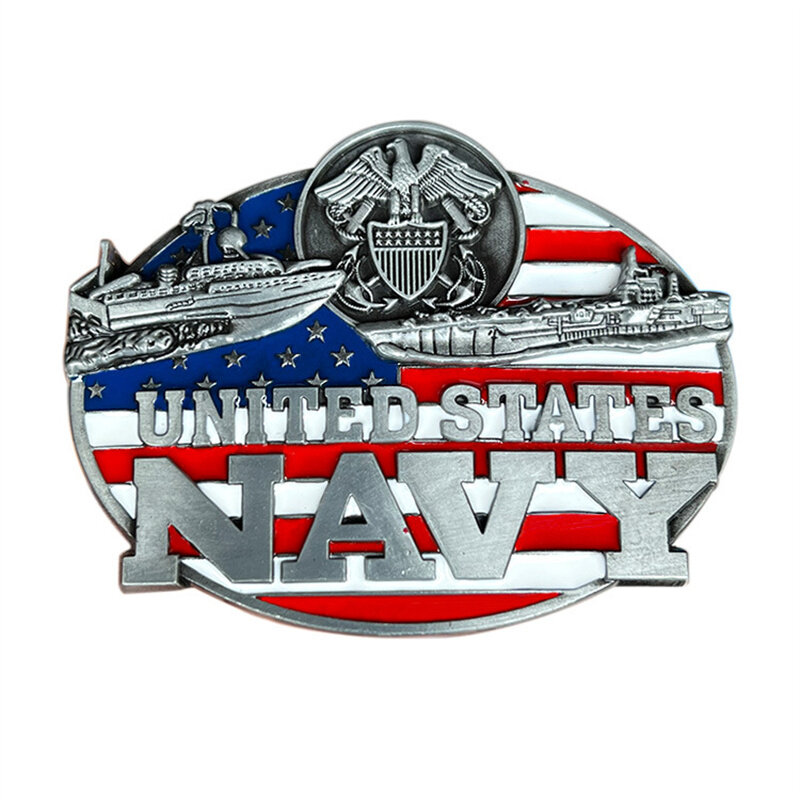 Hebilla de cinturón de barco de la Marina de los Estados Unidos, estilo occidental, Europa y América