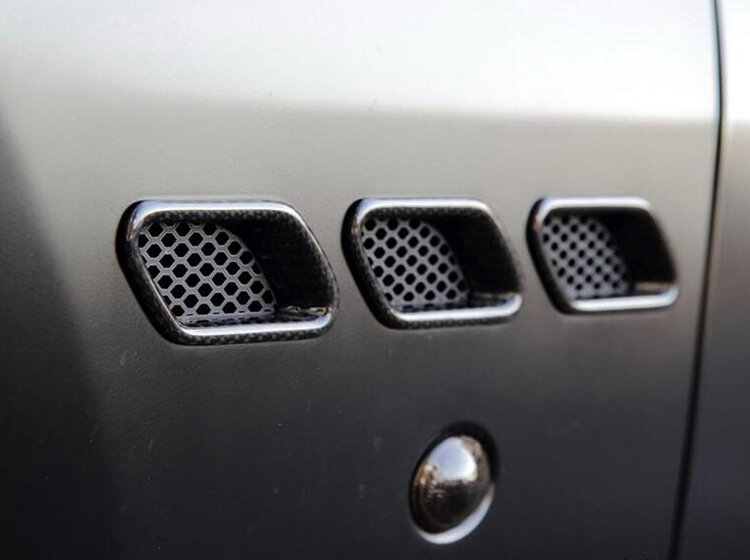 Rejillas de aire laterales modificadas para Maserati GT, decoración de Panel de hoja de capó, accesorios de coche
