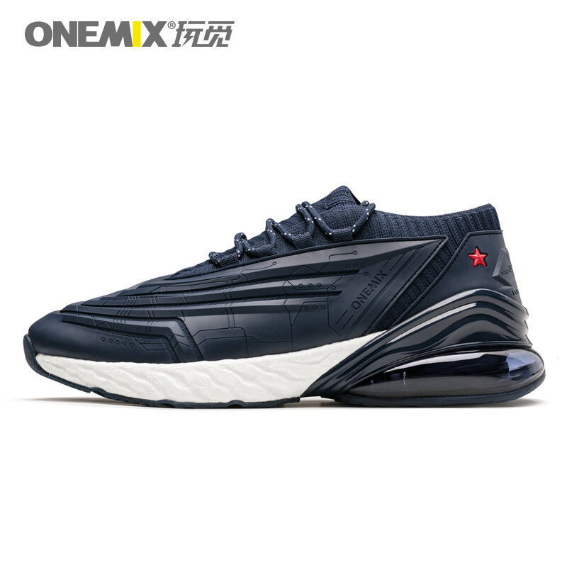 ONEMIX Sepatu Olahraga Lari Pria Sneakers Pria Ritme Musik Sepatu Travel Jogging Atletik Luar Ruangan Ukuran UE 39-47