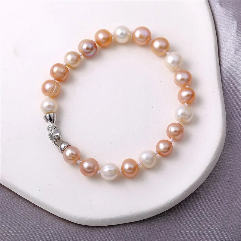 Collar de pulsera de perlas naturales de lujo romántico para mujer, tendencia exquisita, se puede utilizar como pulsera, temperamento Simple, clásico