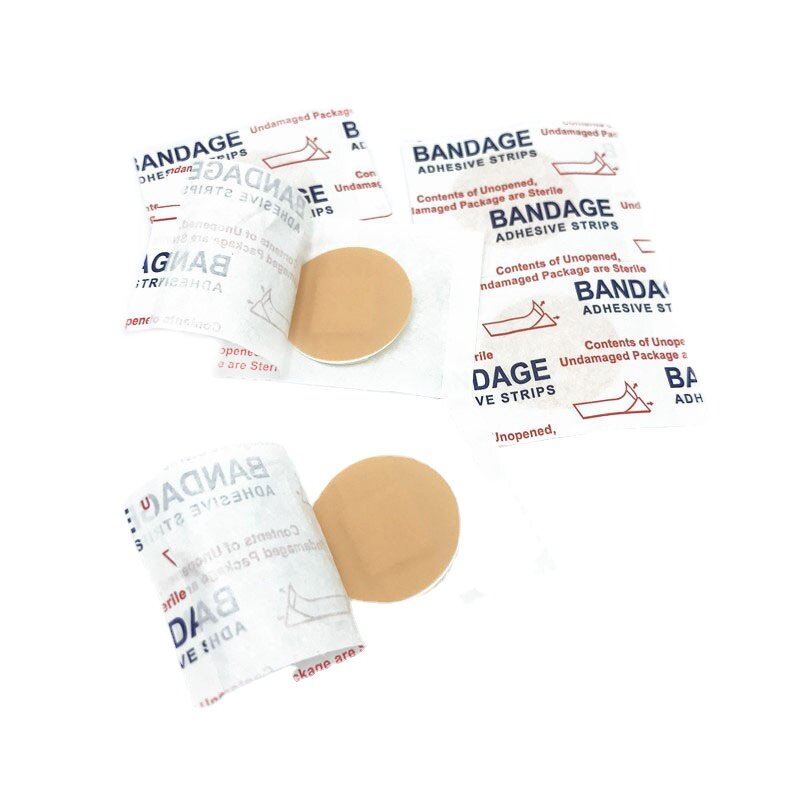 50pcs/set Patch for Injection Wound Plaster 2.5cm Diameter PE Round Band Aid Bandages Tape Skin Patches Waterproof Plasters
