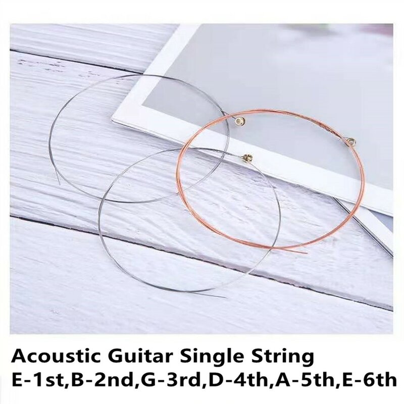Cuerdas de guitarra acústica E B G D A, medidores de cuerda individuales 012/014/024/027/035/040, accesorios de repuesto, piezas de instrumentos de guitarra