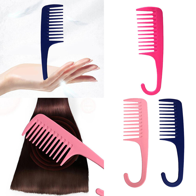 Wide  Comb with Hook, Rounded Corners, the Thickened Design Offers Higher Toughness and Effectively Reduces Static