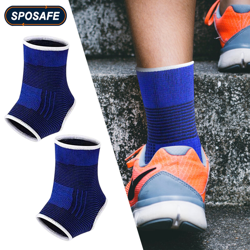 1 par de compressão tornozelo cinta malha tornozelo manga meia elástica plantar fasciite meias entorses tornozelo suporte respirável